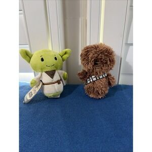 Hallmark Itty Bittys - Star Wars YODA  & CHEWBACCA Set 4.5" Mini Plush Disney